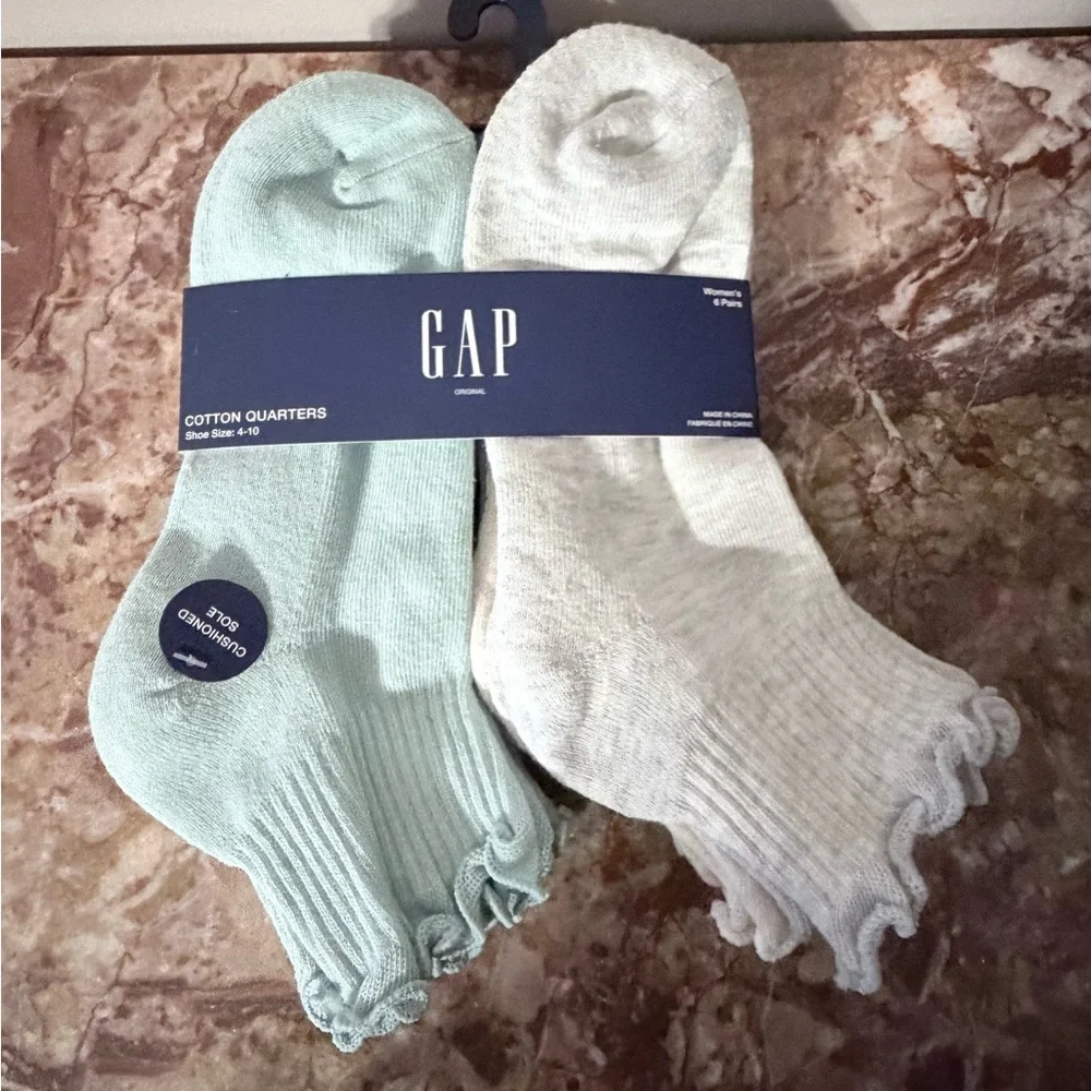 GAP women Casual Socks - Light Gray and Mint and more 6 pairs